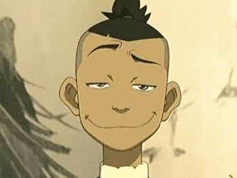 Sokka from Avatar: The Last Airbender waggling his eyebrows suggestively