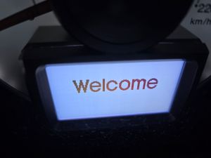 The line, now at FULL height, spells "Welcome"