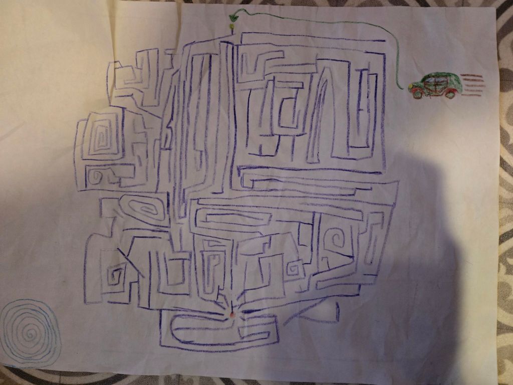 An intricate hand-drawn maze.